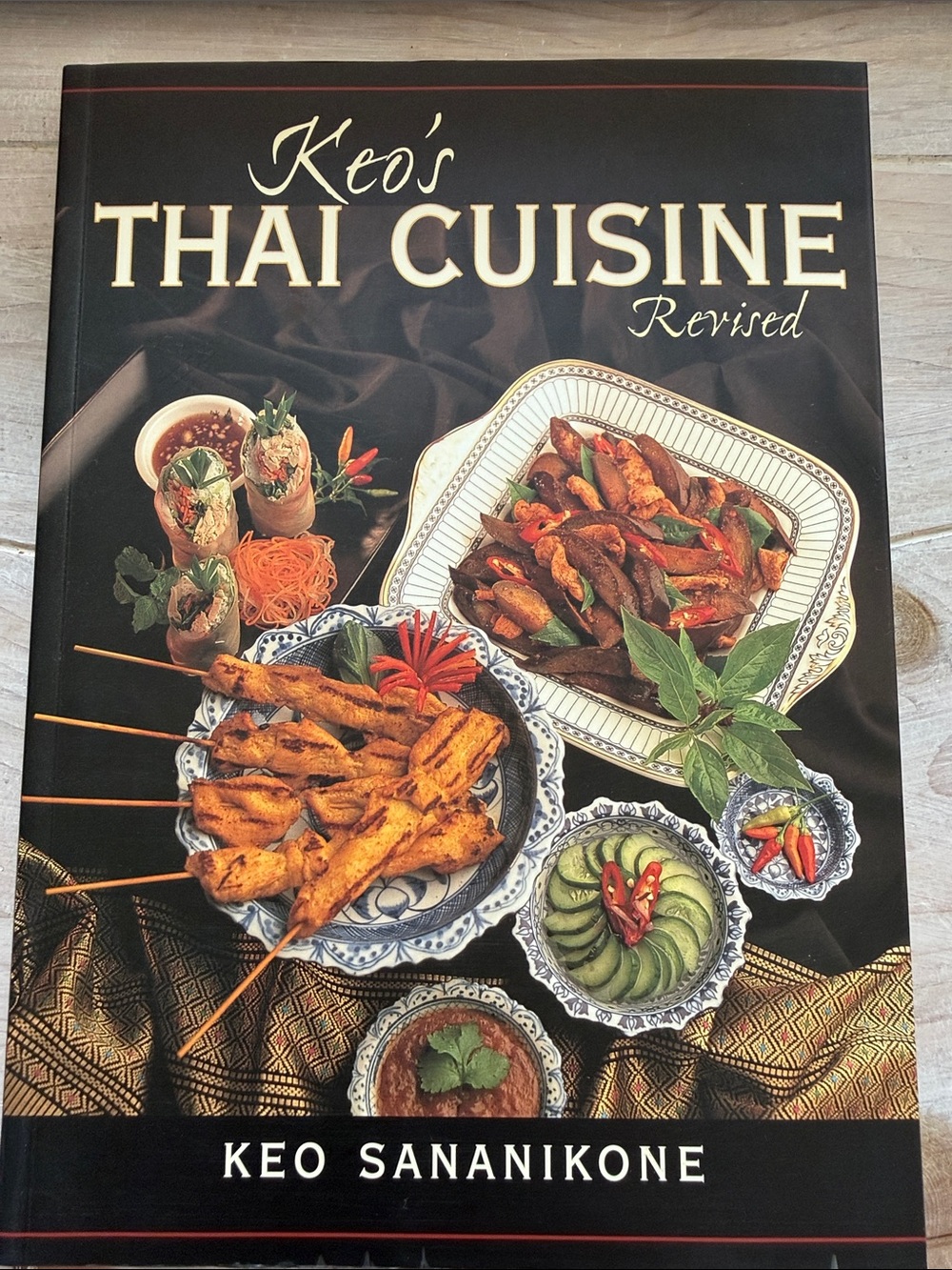 Keo's Thai Cuisine Revised Cookbook - Black Cover - signed